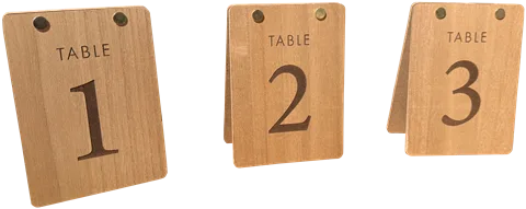 Tischnummern 1–10